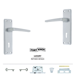 M5C41 - 2 Lever Lockset 6" Al Slvr -M5C41_o_T
